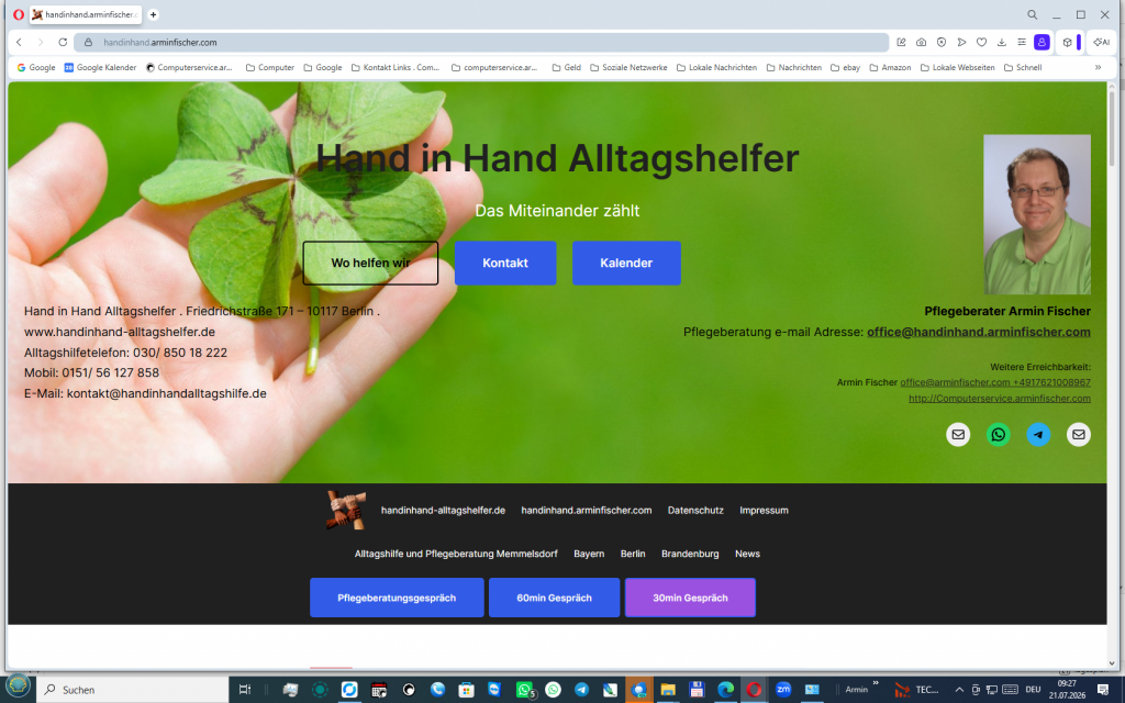 handinhand.arminfischer.com Screenshot